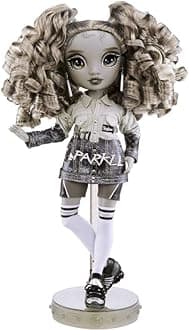 RAINBOW HIGH Shadow S1 Nicole Steel Grayscale 11 inch Fashion Doll, 2 Titanium Designer Outfits to Mix & Match with Accessories
