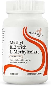 Methyl B12 with L-Methylfolate - MTHFR Support Supplement - Methylation Support Supplement - Lozenges to Support Brain Health & Energy - 60 Lozenges