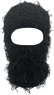 2 Pieces Distressed Balaclava Trending Ski Masks Wind Proof Winter Premium One Size Yeat Shiesty Distress Mask Beanie Cap