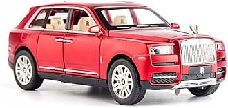 Big Size Rolls-Royce Cullinan Model Car Exclusive Alloy Metal Car Pull Back Die-cast Car Toy car with Openable Doors & Light, Music Toy Car for Kids (1:32 Rolls-Royce Cullinan - Red)