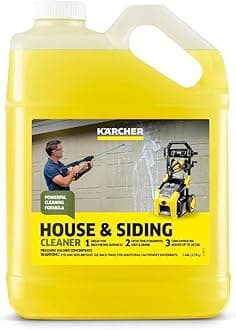 Kärcher House & Siding Cleaner, Removes Dirt, and Grime, Highly Concentrated, Makes up to 40 gal of Cleaner, Readily Biodegradable, For Pressure Washers