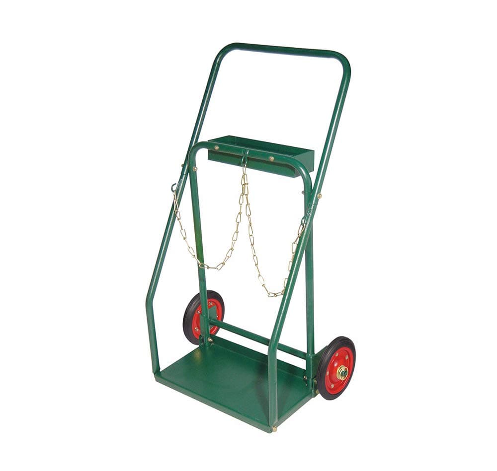 Arc Union Dual Welding Cylinder Cart 8" Solid rubber wheels oxygen acetylene cart