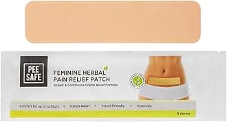 PEESAFE Pee safe Feminine Herbal Pain Relief Patches (Pack of 5) | Natural Pain Relief Patches | No Side Effects | Sleek Design | Comfort for Upto 12 Hours