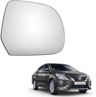 ORVM Side View Mirror Glass/Sub Mirror Plate compatible with Nissan Sunny 2011-2020 Year Model (RIGHT DRIVER SIDE)