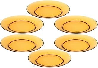 Vermeil 3006df06 Set of 6 Glass Plates 23.5 cm