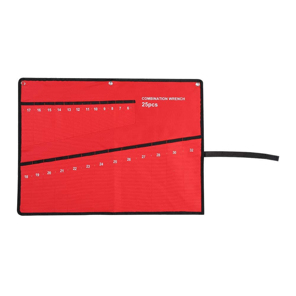 nologoWrench Roll, Tool Roll Bag, Multi-Pocket Canvas Spanner Chisel Roll, Multi-purpose Tool Wrap (25 Pocket)