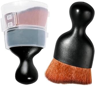 Car Interior Detailing Brush,Soft Bristle Cleaning Brush Car Detailing Brush Dusting Brush,Car Interior Cleaning Tool,Auto Detail Brush Car Dash Duster Brush (Black&Brown with Cap)