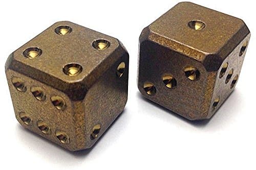 Flytanium FLY005 Titanium Dice Set Bronze Anodized .75" x.75