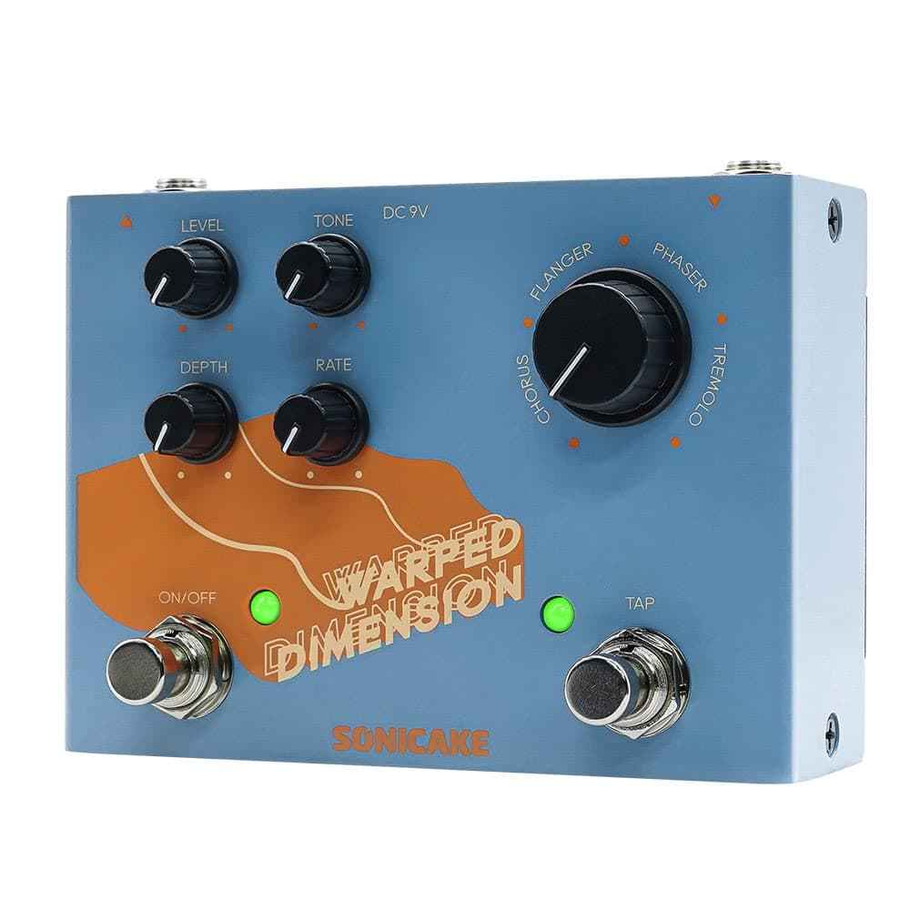 Digital Modulation Effects Guitar Pedal Multi Effects Pedal 4 Mode of Chorus, Flanger, Phaser & Tremolo Warped Dimension