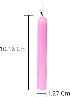 PROSPERRO LUMO Wax By Parkash Chime Candles/Stick Candle Set of 100 | Ritual Spell Unscented (Pink)