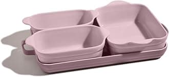 Our Place Bakeware Set | 5-Piece Nonstick, Toxin-Free, Ceramic, Stoneware Set with Oven Pan, Bakers, & Oven Mat | Space-Saving Nesting Design | Oven-Safe | Bake, Roast, Griddle and more | Lavender