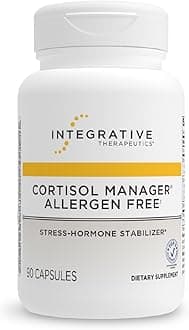 Integrative Therapeutics Cortisol Manager Allergen Free - Adrenal Health Support Supplement for Healthy Stress Response* - Vegan, Non-Dairy & Gluten-Free - 90 Capsules (45 Servings)