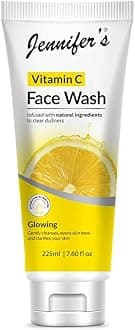Jennifer's Face Wash Vitamin C Lemon 225 ML - Infused with natural extracts for clear dullness,Glowing,Gently Cleanses,evens skin tone and clarifies your skin,all skin type