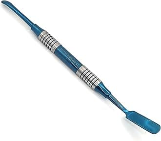 Professional Dental Periosteal Elevator, Stainless Steel with Blue Titanium Coated Tips (Prichard PR3)