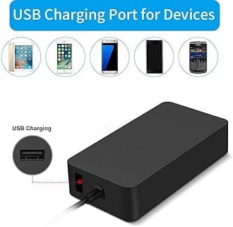 Surface Pro Charger for Microsoft Surface Pro 9, 8, 7+, 7, 6, 5, 4, 3, X, Surface Laptop 5, 4, 3, 2, 1, 65W Windows Surface Tablet Charger Support 44W, 36W