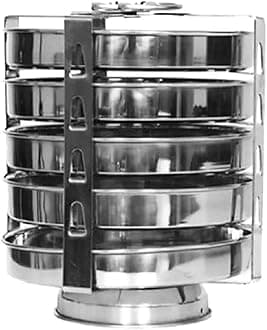 Ajeet Thatte Stainless Steel 5 Plates Idli Stand- Silver