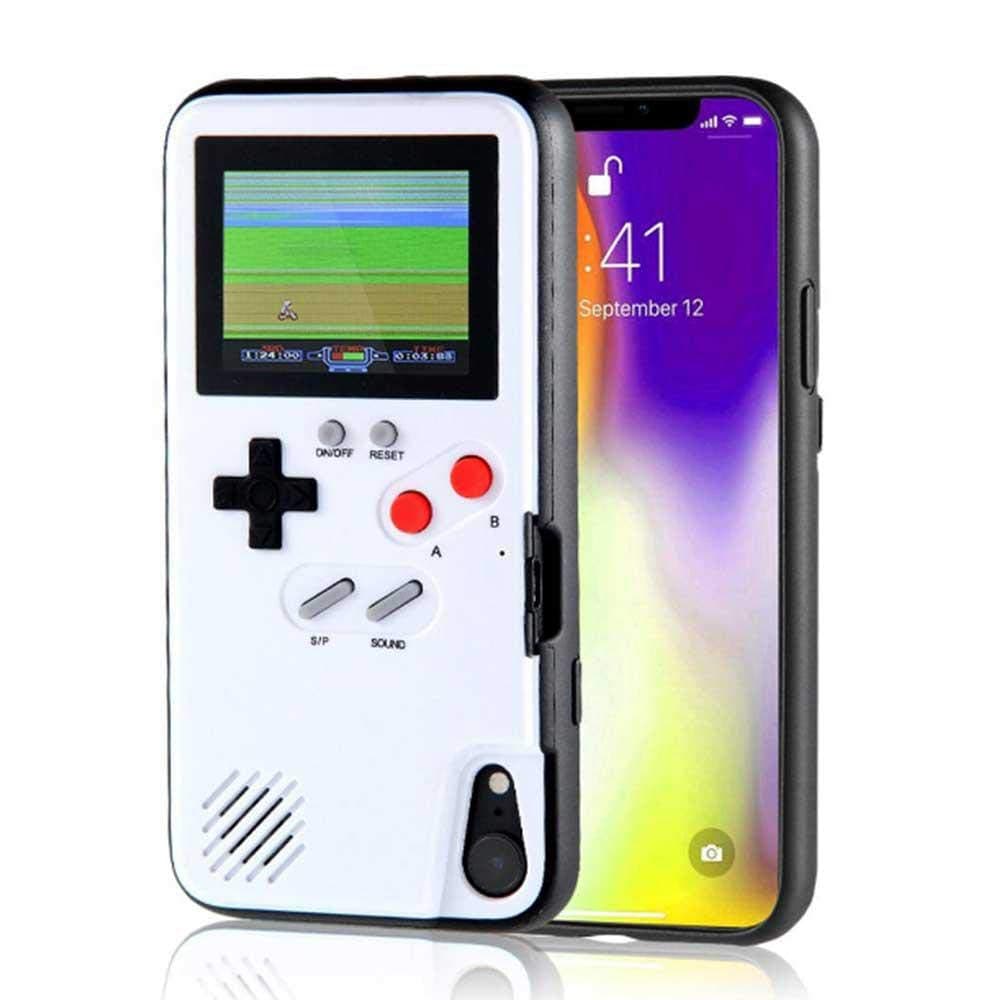 Gameboy Case for iPhone,Retro 3D Gameboy Design with 36 Small Games,Game Console iPhone Case,Color Screen,Silicone Cover Case for iPhone X/XS/XR/Xs MAX,iPhone 6/7/8,iPhone 6Plus/7Plus/8Plus
