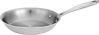 Boston Tri-Ply Clad Stainless Steel 8-Inch Small Frying Pan, Induction-Ready Skillet, Dishwasher-Safe, NSF-Certified