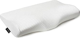 Contour Memory Foam Pillow Orthopedic Sleeping Pillows, Ergonomic Cervical Pillow for Neck Pain - for Side Sleepers, Back and Stomach Sleepers, Free Pillowcase Included ( Soft & Queen Size)