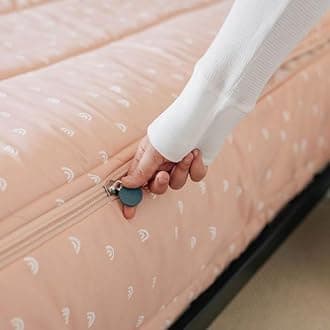 Beddy's Rainbow Bedding, Durable Zipper Bedding for Kids, Bed in a Bag, Peach Sheets & Comforter, Includes Pillowcase & Pillow Sham Easy to Make & Wash