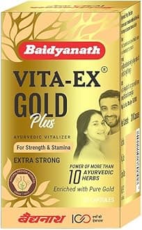Vita ex Gold Plus -Pack of 20 Capsules | Made with Pure Himalayan Shilajit, Ashwagandha & Safed Musli, 1 count