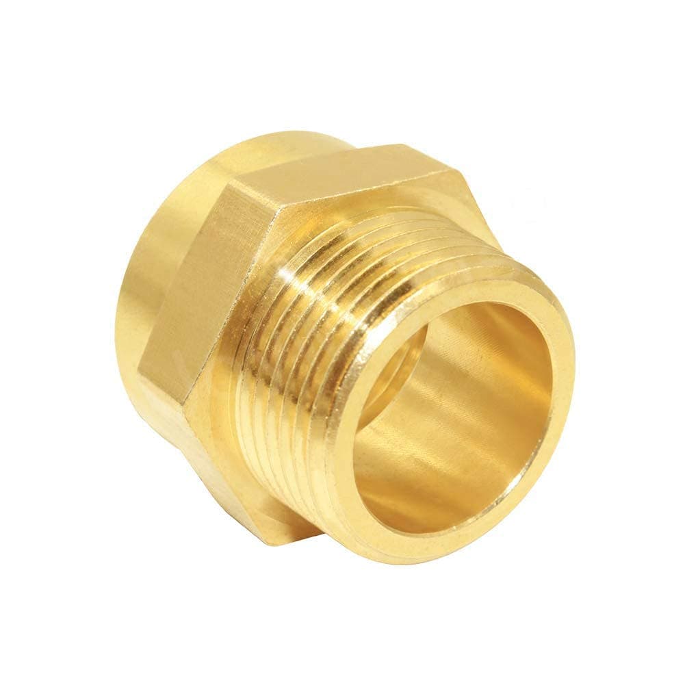 Joywayus Brass Fitting 1" G Thread Female×1" NPT Thread Male Brass Pipe Fitting Adapter