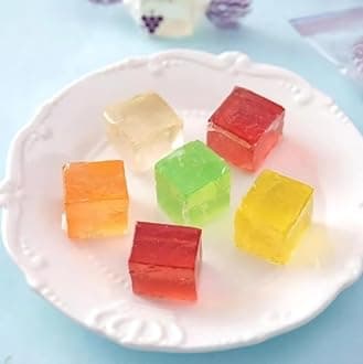 Kinjo Seika Mix Agar Jelly Large Capacity Size 500g x 2 (Approximately 70 pieces) 5 Flavors Strawberry Orange Grape Melon Pineapple ASMR Popular on TikTok