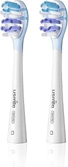 usmile Replacement Brush Heads, for Y1S/P1/U2S/U3S with Patented Residual Shock Absorption and Air Cushion, Compatible to usmile Electric Toothbrush, 2-Pack