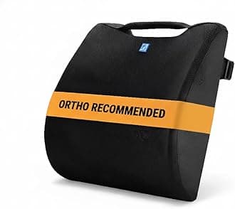 Back Good Orthosit Orthopedic Lumbar Support | Back Support Cushion |Three Way Support| Designed for Back Pain | (Black)