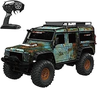 ZFHTAO4Wd Climbing Car Rc Car 1/10 High Speed Remote Control Car Full-Scale Off-Road Waterproof Vehicle Bigfoot Monster Truck 2.4Ghz Rock Crawler Hobby Grade Rtr Toy for Adult and Boys/B/1Battery Pac