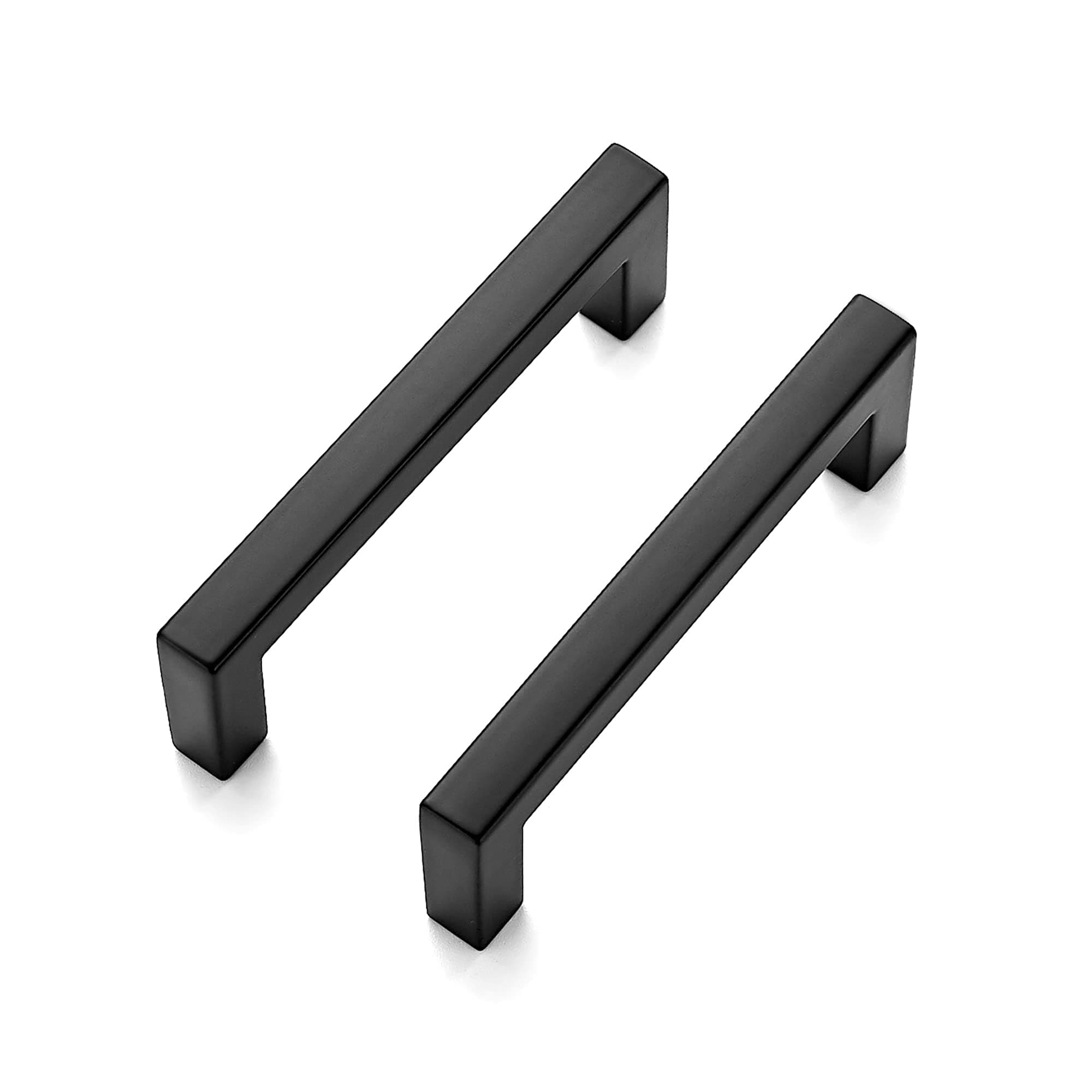 Ravinte 35 Pack Solid 3 Inch Center to Center Slim Square Bar Drawer Handles - Cabinet Hardware in Matte Black - Kitchen Pulls and Handles