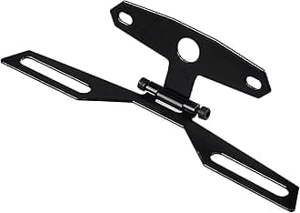 1 PCS Motorcycle License Plate Bracket, Adjustable Motorbike Fold License Plate Tail Light Mount Holder, Universal License Plate Holder for Scooter ATV Dirt Bike, Car Accessories