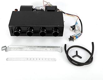 A/C Air Conditioning Evaporator Assembly Unit & Heater Kit, Underdash Heat Cooler Assembly Unit, 3 Speed 12V Electrical Thermostat 4Max Air Volume 600 CFM for Car Truck