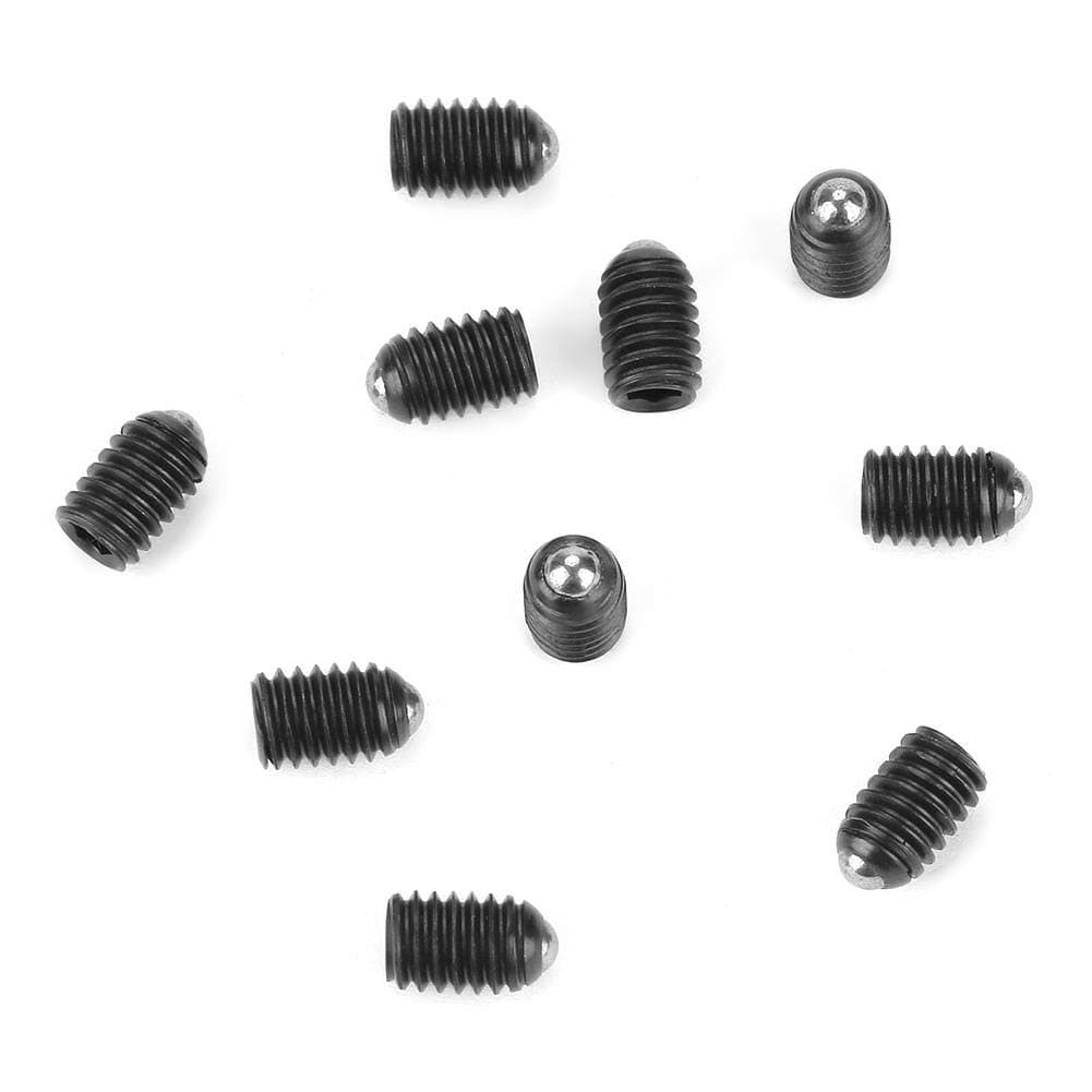 10pcs M4 Screw Thread Ball Spring Plungers Set Hex Socket Ball Plunger Carbon Steel Spring Plunger (M4x6)