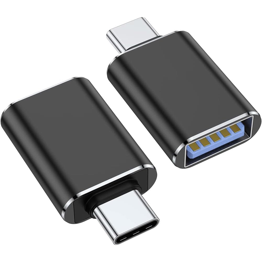 AREKEJI USB C to USB Adapter [2-Pack], Thunderbolt 3 to USB 3.0 OTG Adapter Compatible with MacBook Pro,Pixelbook,and More Type-C Devices (black)