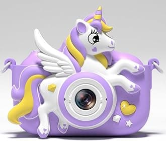 GREENKINDERKids Camera - 2.0 Inch IPS Screen Digital Camera for Kids, 20MP & 1080P Video, 32GB Card, Ages 3-12 (Purple)