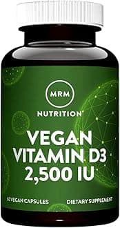 MRM Nutrition Vegan Vitamin D3 2,500 IU | Bone Strength + Immune Support | Plant-Based from Lichens | Supports Calcium Absorption | Vegan + Vegetarian Supplement | 60 Servings
