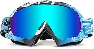 BATFOX Dirt Bike ATV Goggles Motorcycle Gear Riding Motocross Dirtbike 4-Wheeler MX DH Accessories Goggles Glasses for Men Women Youth UV400 Protection Dust-proof Anti-Slip Strap