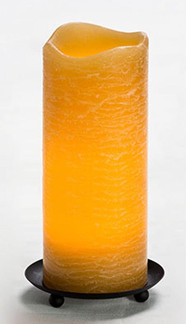 Candle Impressions Rustic 8 Inch Honey Flameless Candle - Programable Timer