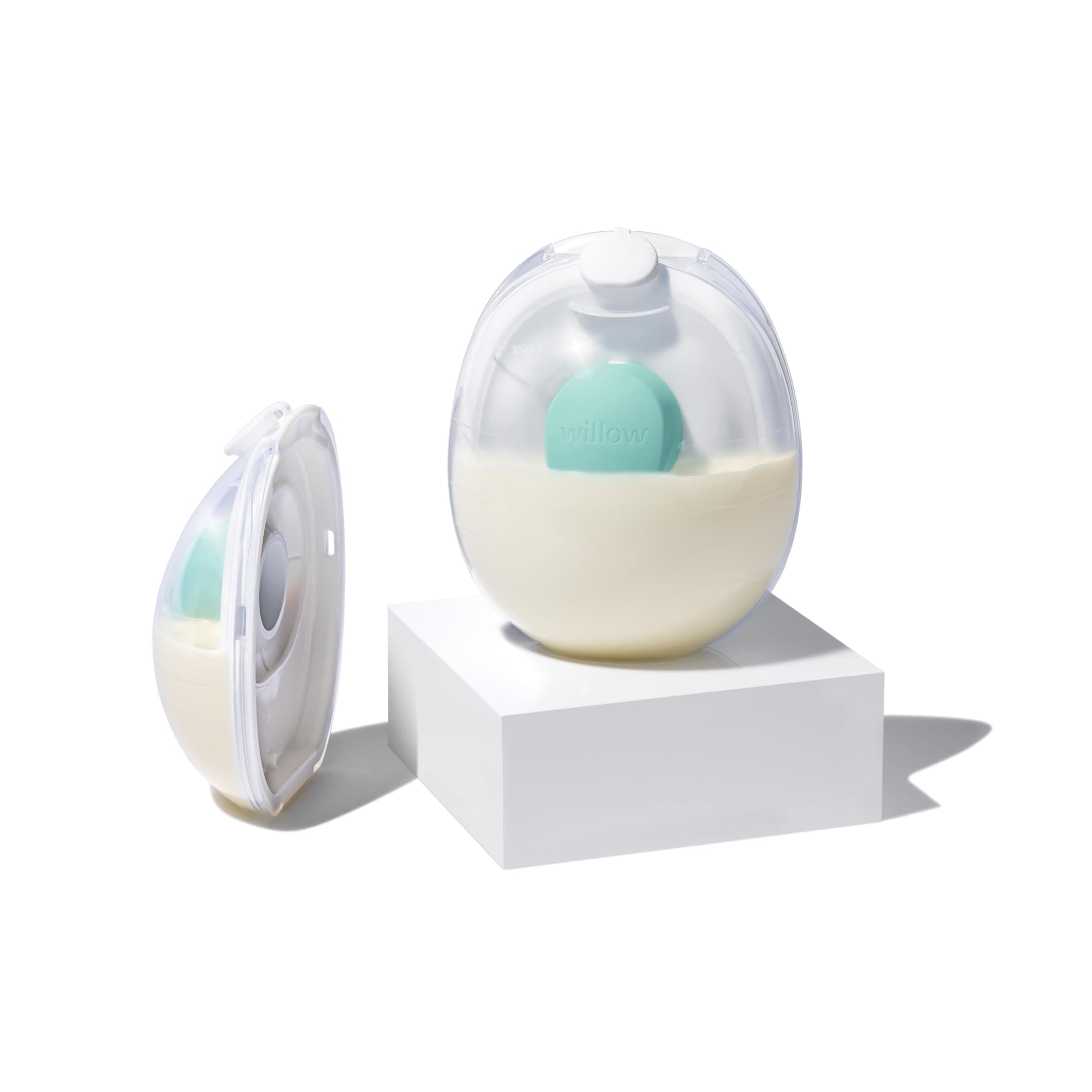 Willow Go - 5oz Reusable Milk Containers with Splash Guard - for use with Willow Go Hands Free Breast Pump