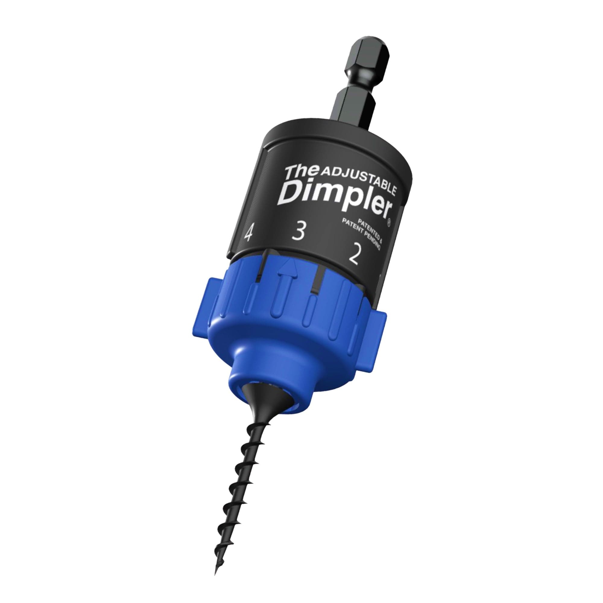 Adjustable DIMPLER ® - Drywall Bit & Screw Gun Attachment, Converts Drill into Drywall Screw Gun or Deck Screwdriver, Magnetic Bit Holder for Fast, Accurate Installation