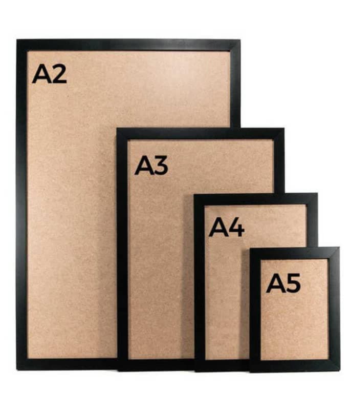 Modern Sleek Black 20X18 Frame With Clear Perspex Sheet and Wall Hanging Hooks - Thin Black Picture Frames - Poster Frame Use As Portrait OR Landscape