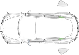 Car Window Shades for Toyota Fortuner 2006-2016,Privacy Sun Shade Set for Front Windshield Side and Rear Windows,Keep Your Car Cooler,Triangle 2PCS
