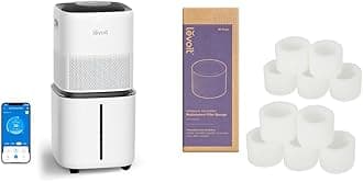 6000S Smart Whole House Humidifiers, 6 Gal, 72-Hour, for 3000ft2, 10 Replacement Filters, Evaporative Tech, Quiet Sleep Mode