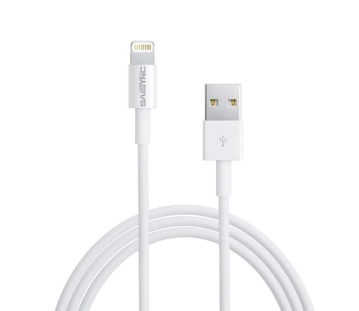 Lightning to USB Cable iPhone Charger Cord 1 Meter - (3 Foot White) Fast Charge and Sync Capabilities for iPhone IPad iPod with Lightning to USB Connector (Also Suitable for LifeProof Case) 3-Pack