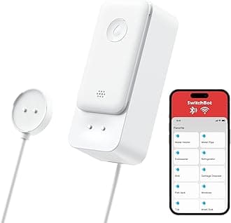 WiFi Water Sensor No Hub Required, Smart Water Leak Detector 100dB Adjustable Alerts & App Alerts, IP67 Waterproof, Wireless Detector for Home with 1m (3.28ft) Sensing Cable, (Support 2.4G)