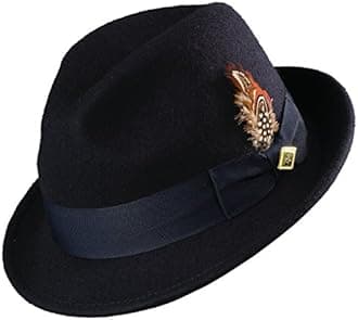 Stacy Adams Men's Wool Felt Pinch Front Fedora Hat