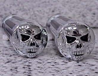 i5 Chrome Skull Hand Grips for Harley Davidson Sportster Softail Dyna Road King Electra Tour Street Hydra Super Wide Glide V-Rod VRSC FXD FLD FLS FXS FX FL XL 883 1200