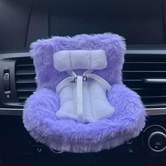 Accessories for Dolls，Safety seat，Car Seat, Doll Sofa, Car Decoration Sofa, Air Vent Clip and Desktop Stand，Suitable for 17cm Doll（no Dolls） (Dark Purple)