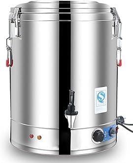KWIBYBGS Cateurn, Hot Water Boiler Dispenser, Stainless Steel, 30-110°C Temperature Control for Cafe,Office,Home/60L